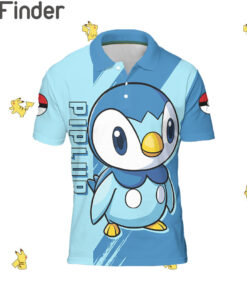 Pokemon Starter Water Type Piplup Custom Polo T Shirt