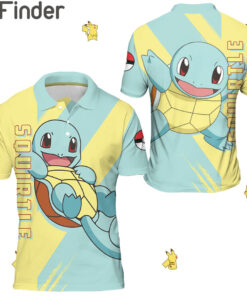 Pokemon Starter Water Type Squirtle Custom Polo Shirts