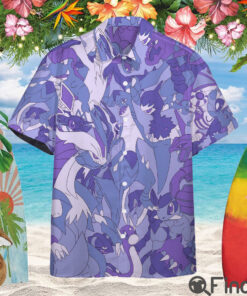 Pokemon Type Dragon Custom Hawaii Button Shirt
