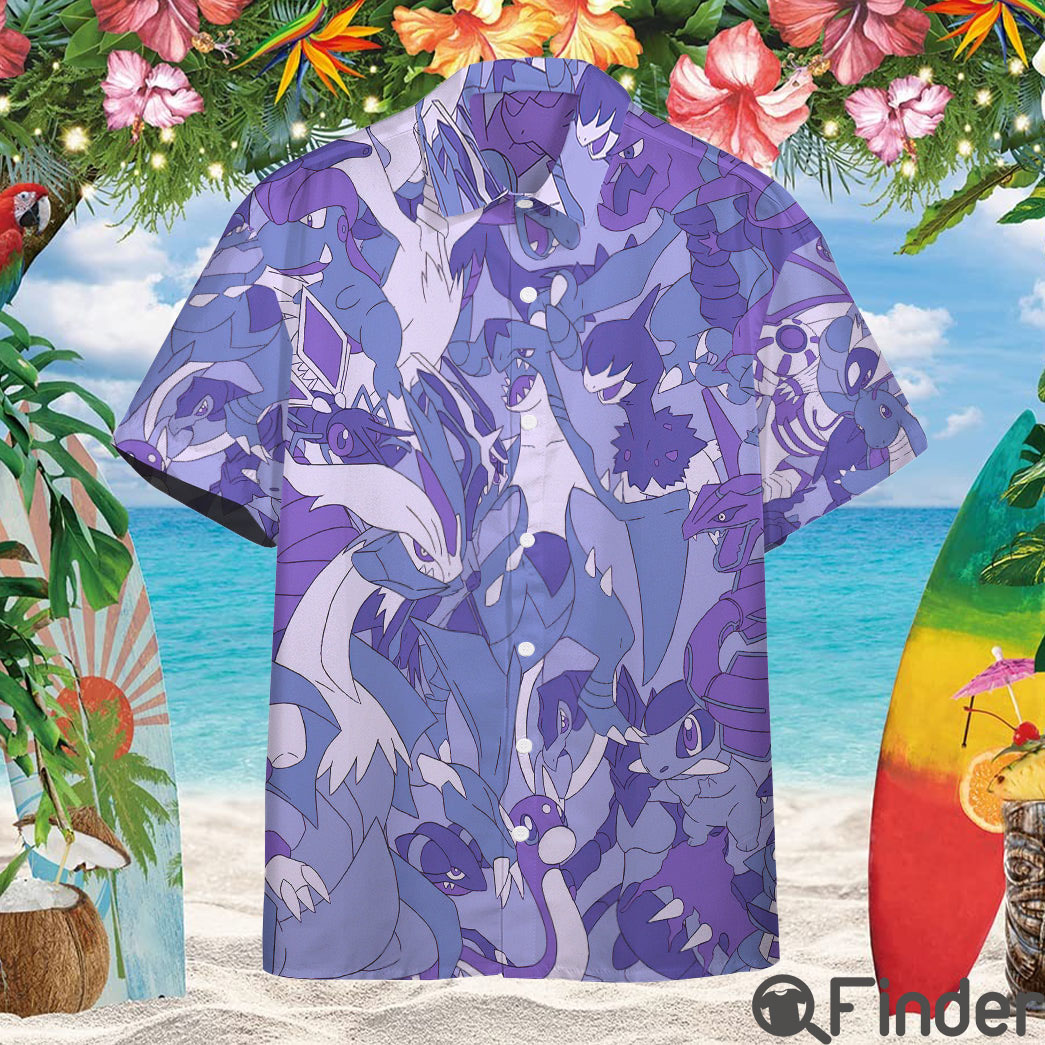 Pokemon Type Dragon Custom Hawaii Button Shirt Pokemon Type Dragon Custom Hawaii Button Shirt