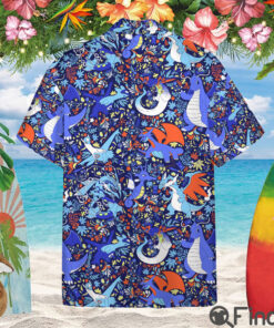 Pokemon Type Dragon Custom Hawaii Button Shirts