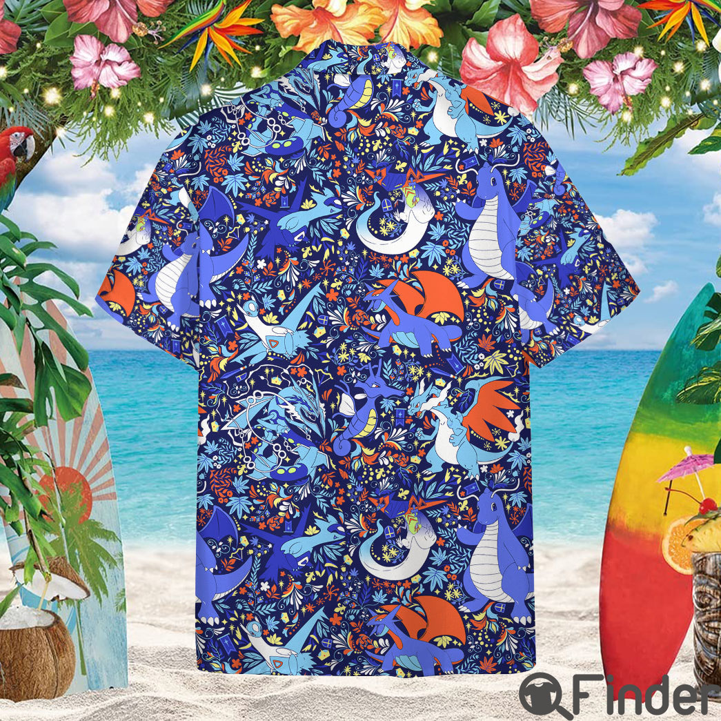 Pokemon Type Dragon Custom Hawaii Button Shirts Pokemon Type Dragon Custom Hawaii Button Shirts