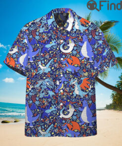 Pokemon Type Dragon Custom Hawaii Button T Shirt