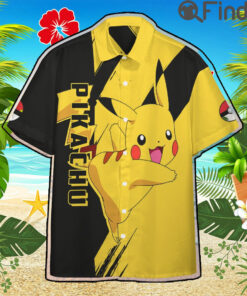 Pokemon Type Electric Pikachu Custom Hawaii Button T Shirts