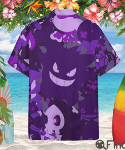 Pokemon Type Ghost Custom Hawaii Button Shirt