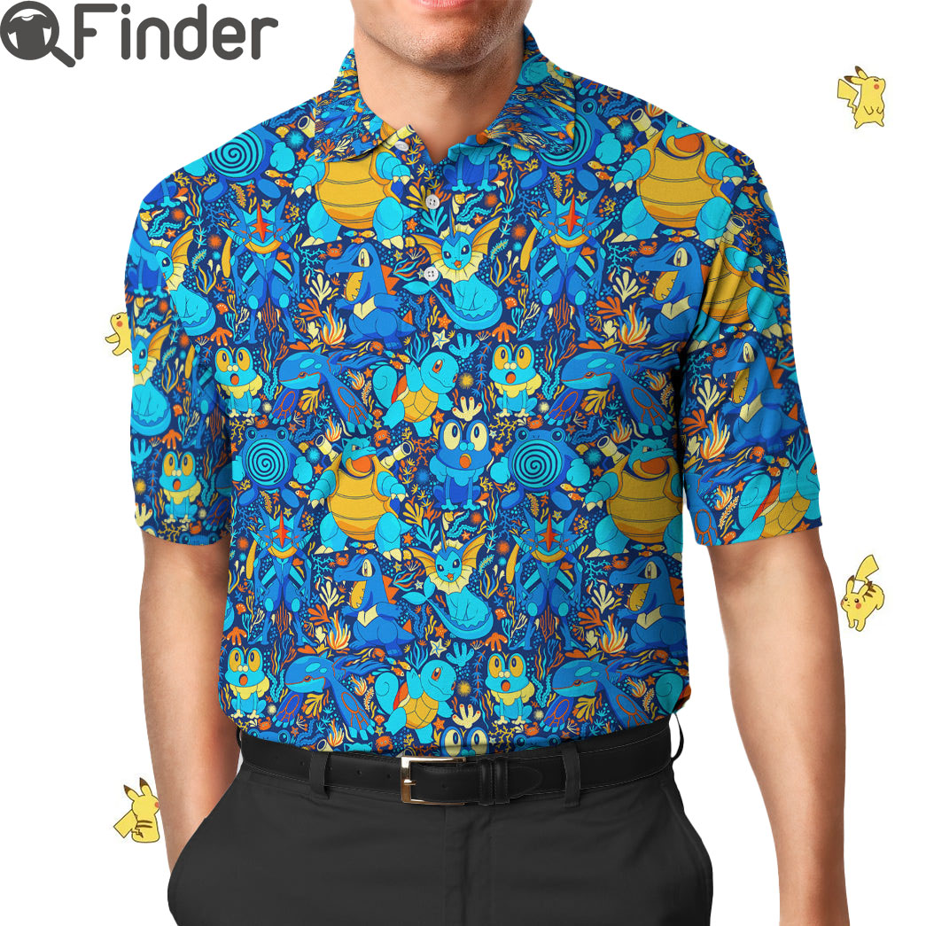 Pokemon Water Type Custom Polo T Shirts Pokemon Water Type Custom Polo T Shirts