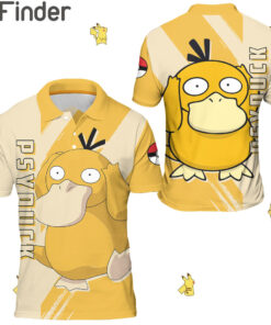 Pokemon Water Type Psyduck Custom Polo Shirts