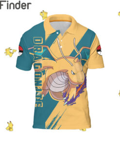 Pseudo legendary Pokemon Dragon Type Dragonite Custom Polo T Shirt