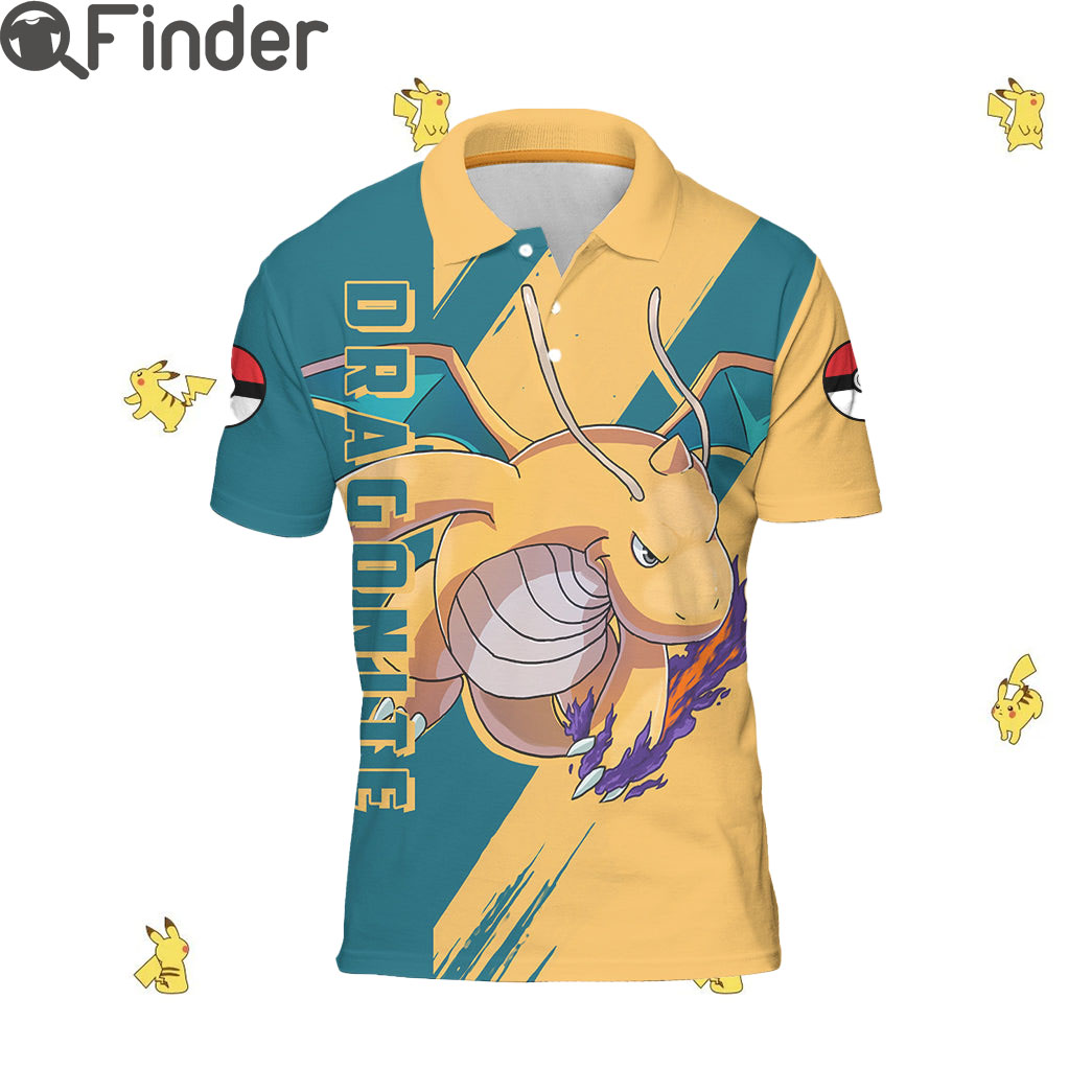 Pseudo legendary Pokemon Dragon Type Dragonite Custom Polo T Shirt Pseudo legendary Pokemon Dragon Type Dragonite Custom Polo T Shirt