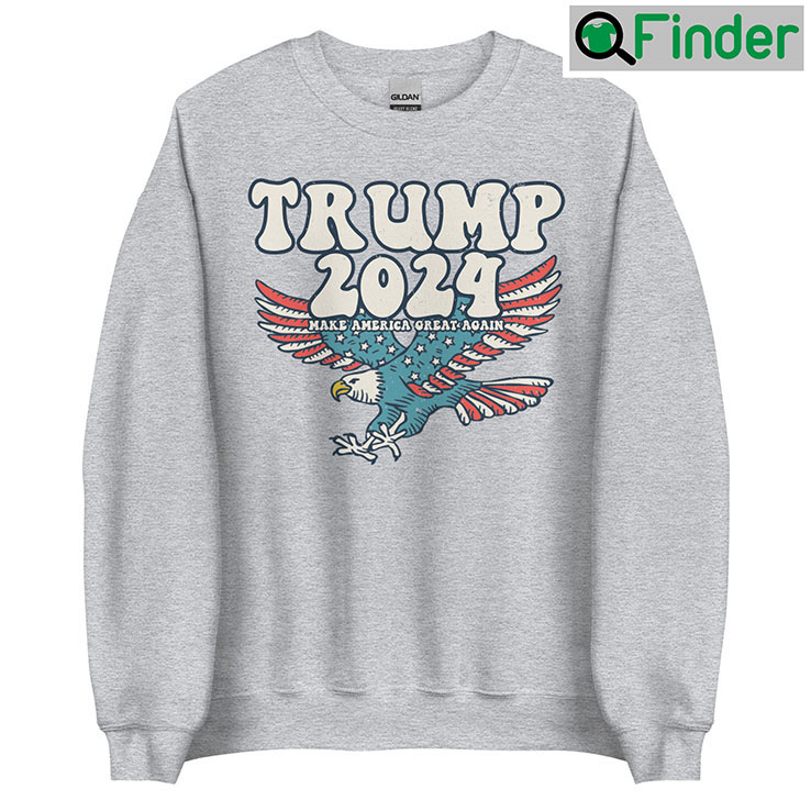 Trump 2024 MAGA Distressed Unisex Hoodie Trump 2024 MAGA Distressed Unisex Hoodie