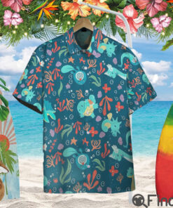 Water Type Pokemon Custom Hawaii Button Shirt