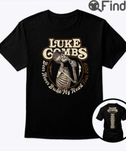 Luke Combs Beer Never Broke My Heart Tour 2019 Skeleton Shirt
