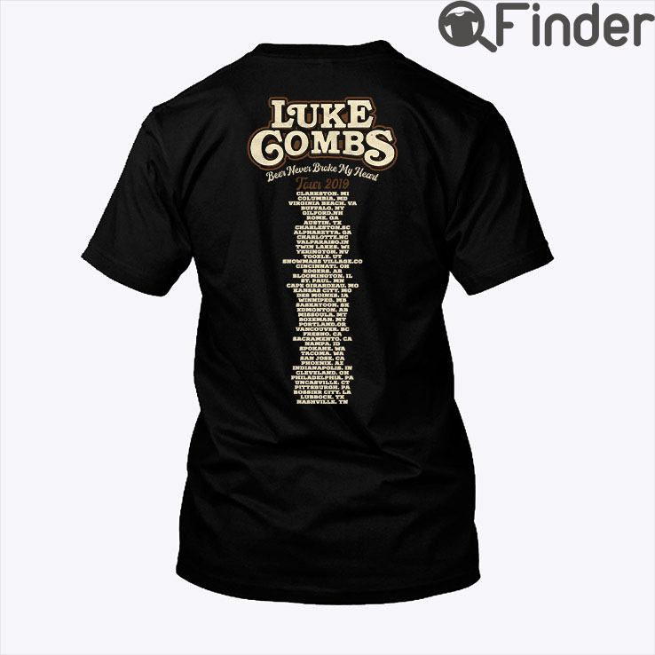 Luke Combs Beer Never Broke My Heart Tour 2019 Skeleton Shirts Luke Combs Beer Never Broke My Heart Tour 2019 Skeleton Shirts