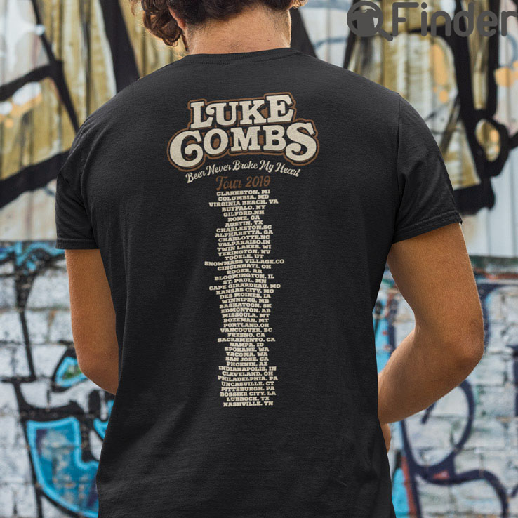 Luke Combs Beer Never Broke My Heart Tour 2019 Skeleton Tee Shirt Luke Combs Beer Never Broke My Heart Tour 2019 Skeleton Tee Shirt