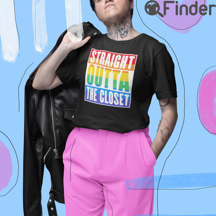 Straight Outta The Closet LGBTQ Pride T Shirt Straight Outta The Closet LGBTQ Pride T Shirt