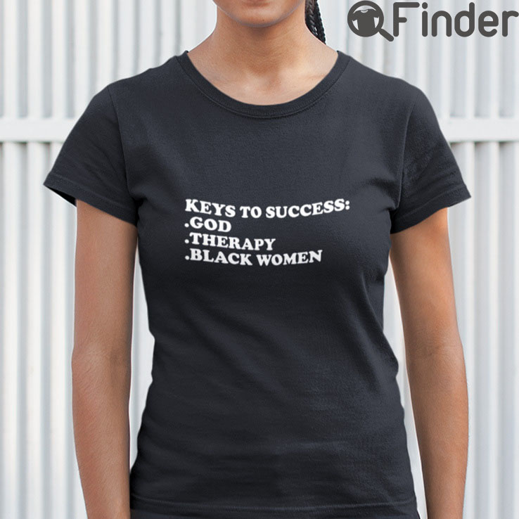 Key To Success God Therapy Black Women T Shirt Key To Success God Therapy Black Women T Shirt