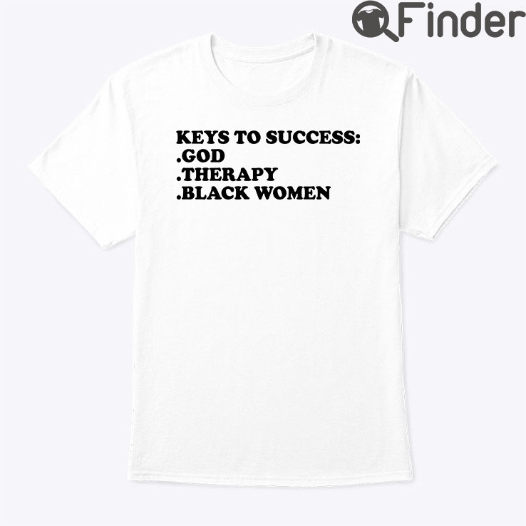 Key To Success God Therapy Black Women Tee Key To Success God Therapy Black Women Tee