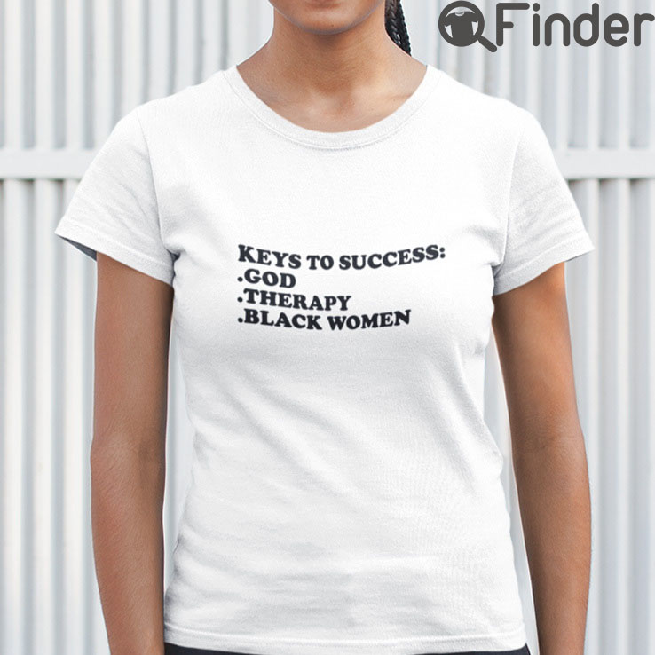 Key To Success God Therapy Black Women Tees Key To Success God Therapy Black Women Tees