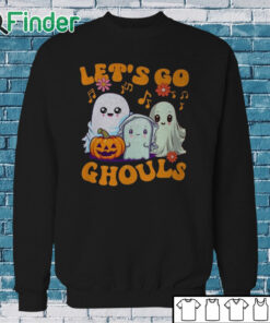 Sweatshirt Funny Halloween Shirt, Let's Go Ghouls T Shirt, Cute Halloween Ghosts Tee, Retro Halloween Shirt