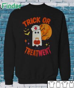 Sweatshirt Trick Or Treatment Sweatshirt Funny Halloween Nurse Sweatshirt