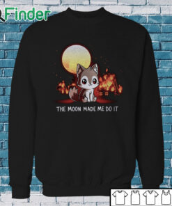 Sweatshirt Womens The Moon Made Me Do It Halloween Cthulhu Calling Cute Shirt