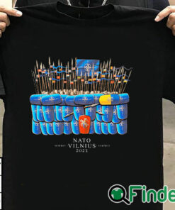 T shirt black Nato Summit Vilnius Sommet 2023 Columns Of Gediminas Shirt
