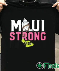 T shirt black Pray Maui Strong Shirt