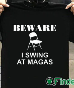 T shirt black Your Blue Channel Beware I Swing At Magas Shirt