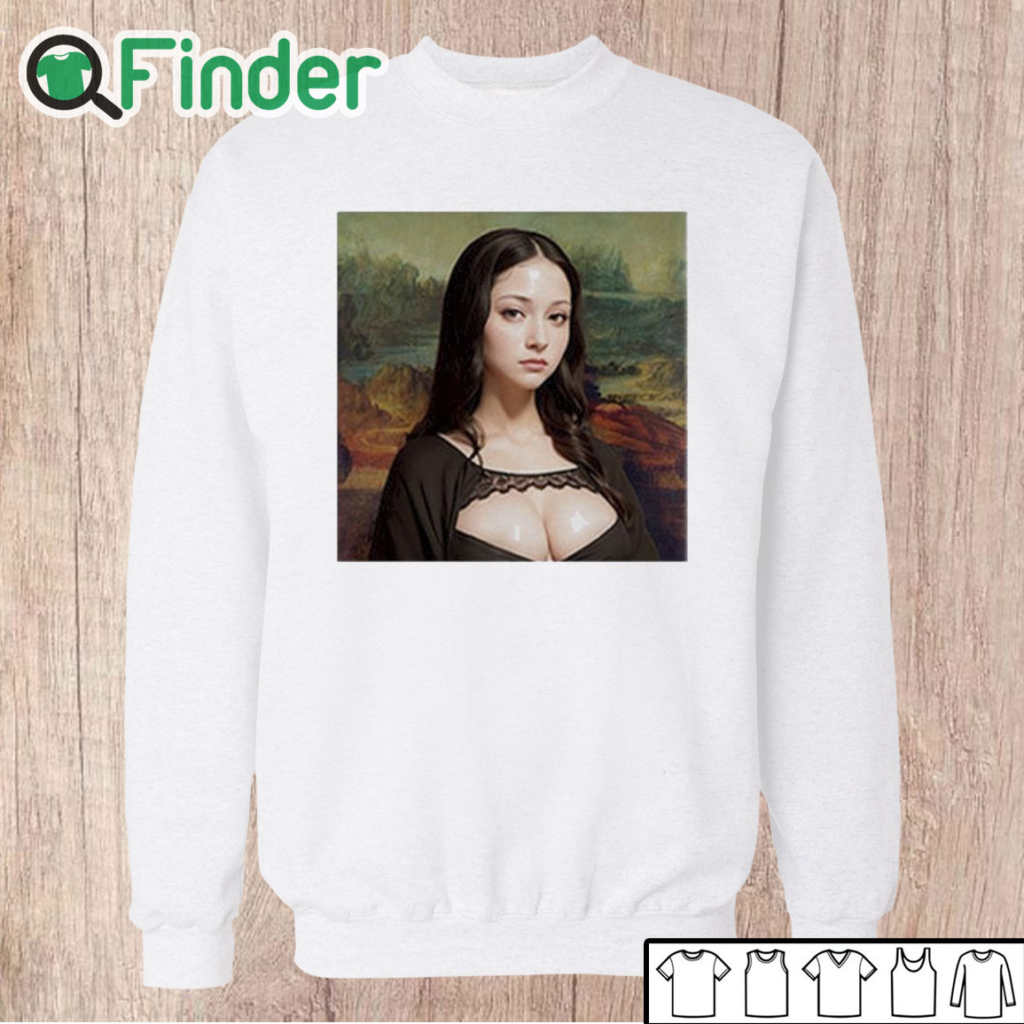 Unisex Sweatshirt Modern Mona Lisa Shirt Unisex Sweatshirt Modern Mona Lisa Shirt