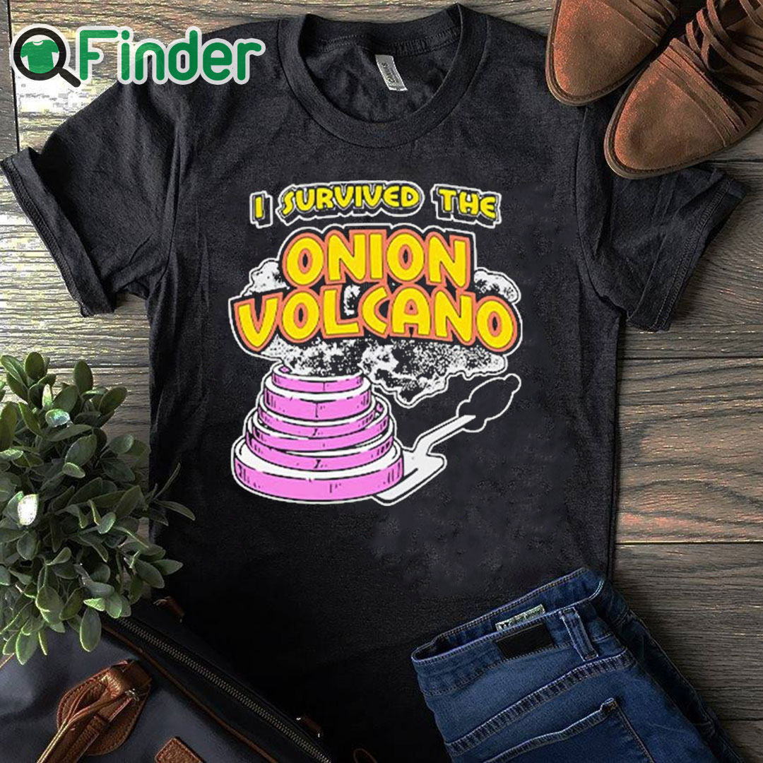 black T shirt I Survived The Onion Volcano Shirt black T shirt I Survived The Onion Volcano Shirt