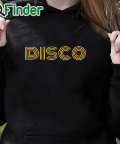 black hoodie Disco T shirt