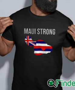 black shirt Maui Strong Shirt Maui Wildfire Relief Support For Hawaii Fire Victims Lahaina Strong Unisex Shirt