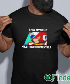 black shirt Megaman X6 Zero I Hid Myself While I Tried To Repair Myself Shirt
