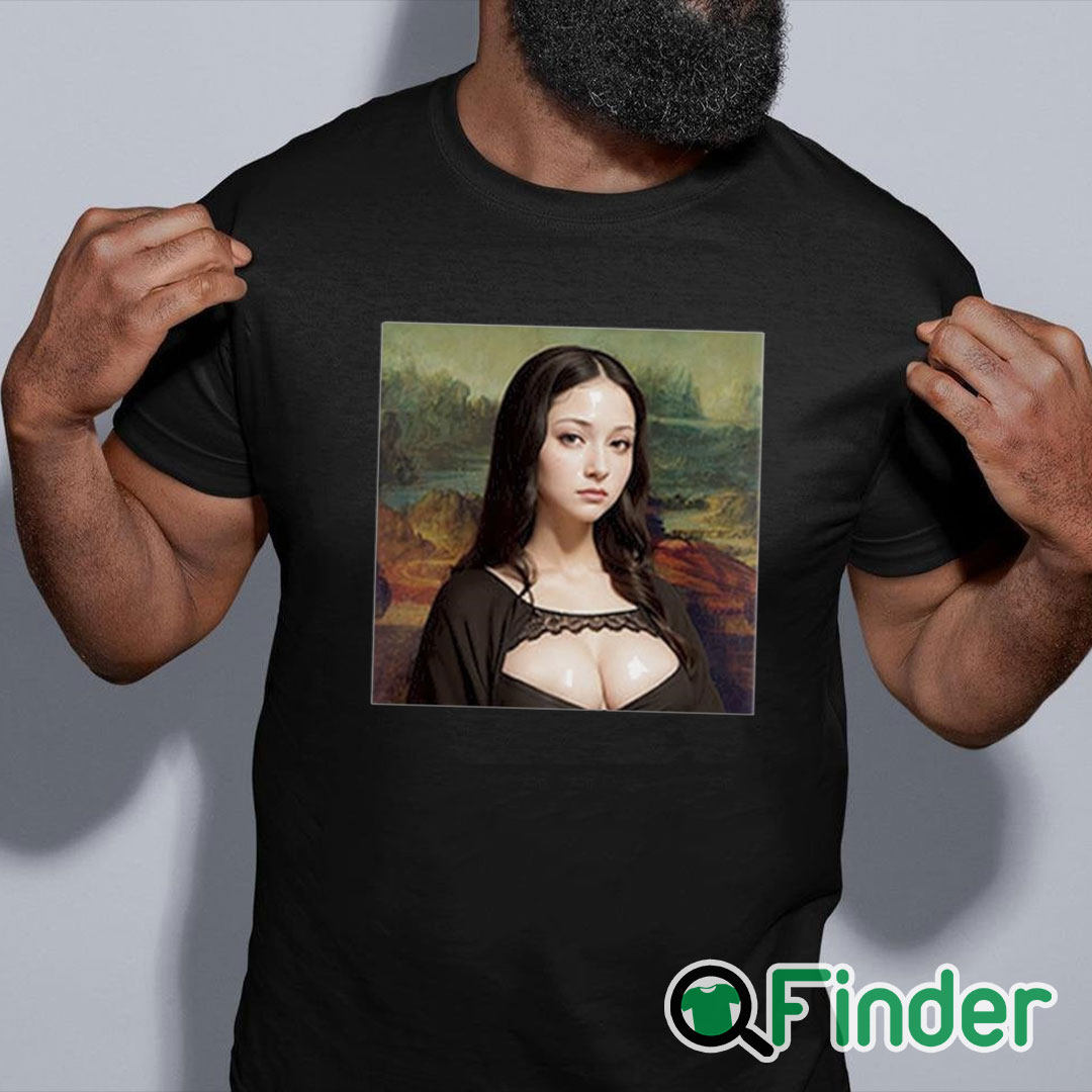 black shirt Modern Mona Lisa Shirt black shirt Modern Mona Lisa Shirt