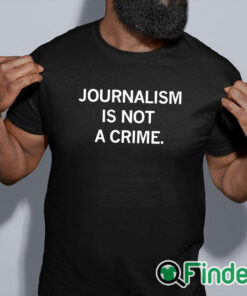 black shirt Raygun Journalism Is Not A Crime Shirt