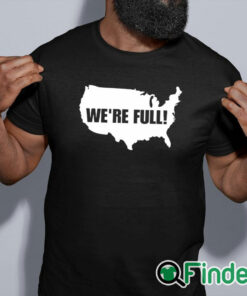 black shirt Usa Map We're Full Shirt