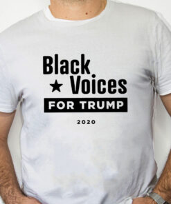white Shirt Derrick Gibson Black Voices For Trump 2020 Shirt