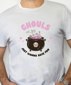 white Shirt Ghouls Night Out Shirt, Retro Halloween Comfort Tee, Retro Halloween Shirt