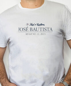 white Shirt Toronto Blue Jays Jose Bautista Honda Level Of Excellent August 12 2023 T Shirt