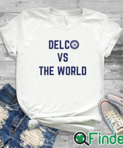white T shirt Delco Vs The World Unisex Shirt Media Little League