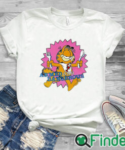 white T shirt Garfield Armed And Dangerous Shirt