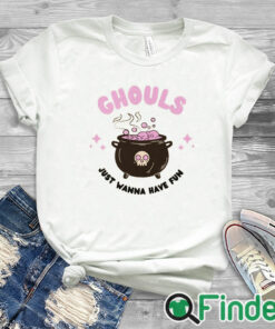 white T shirt Ghouls Night Out Shirt, Retro Halloween Comfort Tee, Retro Halloween Shirt