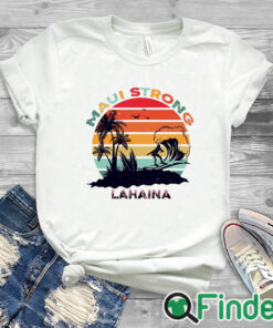 white T shirt Maui Strong Shirt Fundraiser Hearts For Lahaina Strong Shirt Hawaii Support For Hawaii