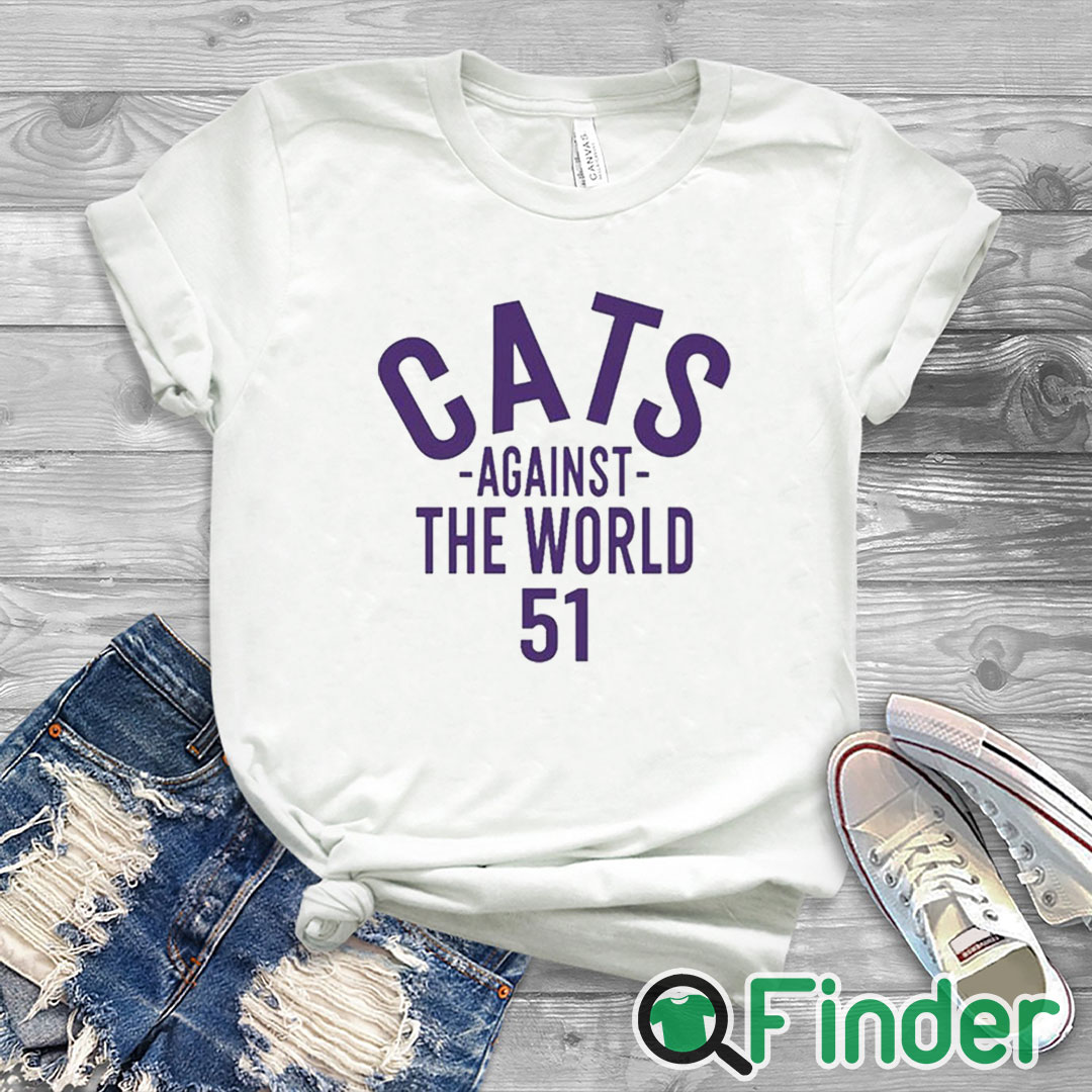 white T shirt Northwestern Cats Against The World 51 Shirt white T shirt Northwestern Cats Against The World 51 Shirt