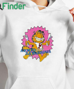 white hoodie Garfield Armed And Dangerous Shirt