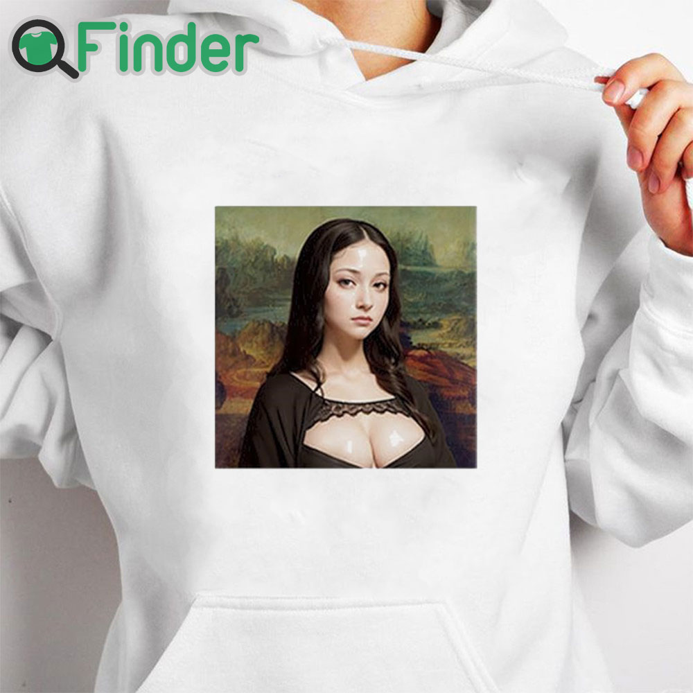 white hoodie Modern Mona Lisa Shirt white hoodie Modern Mona Lisa Shirt