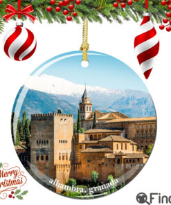 Alhambra Granada Spain Christmas Ornament Porcelain