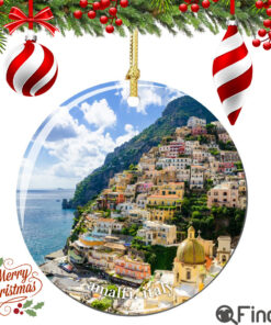 Amalfi Italy Christmas Ornament Porcelain Double Sided