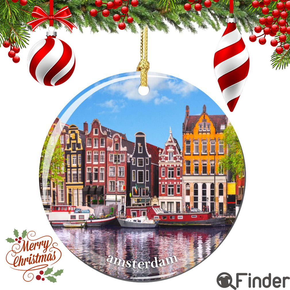 Amsterdam Christmas Ornament Porcelain Double Sided Amsterdam Christmas Ornament Porcelain Double Sided