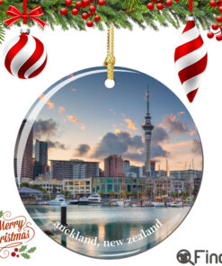 Auckland New Zealand Christmas Ornament Porcelain